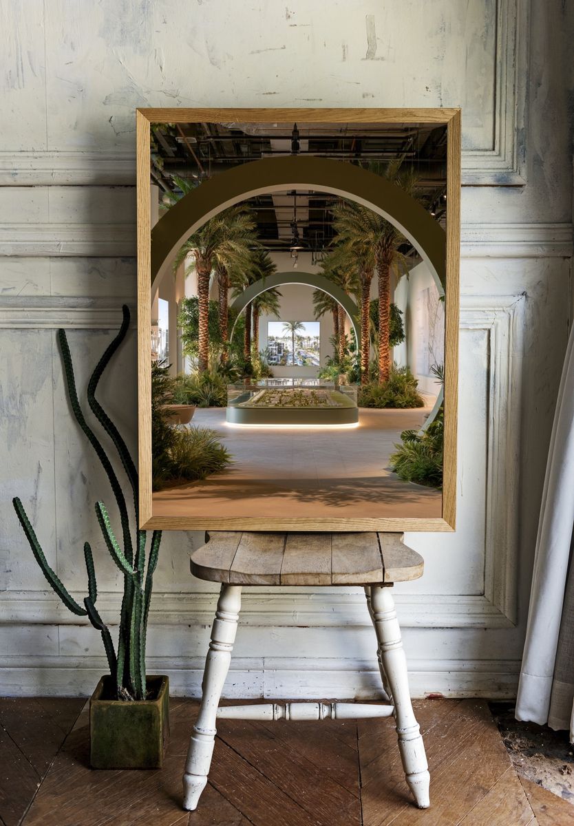 Palm Atrium Interior Photography Poster. — room view 1