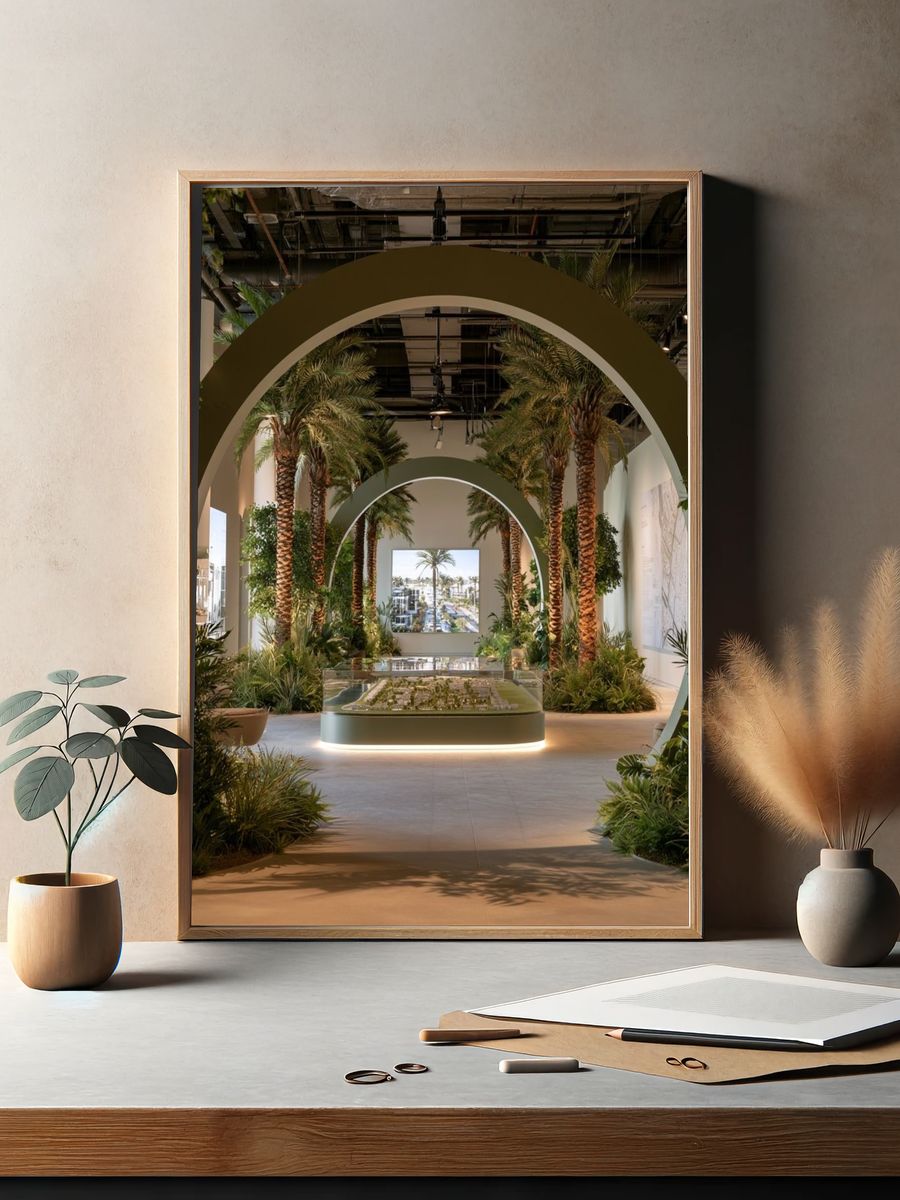 Palm Atrium Interior Photography Poster. — room view 2