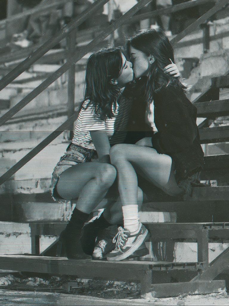 Urban Kiss Black-White Poster. poster detail