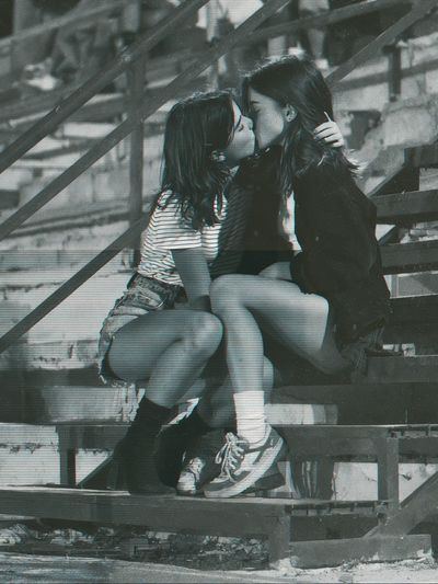Urban Kiss Black-White Poster. poster