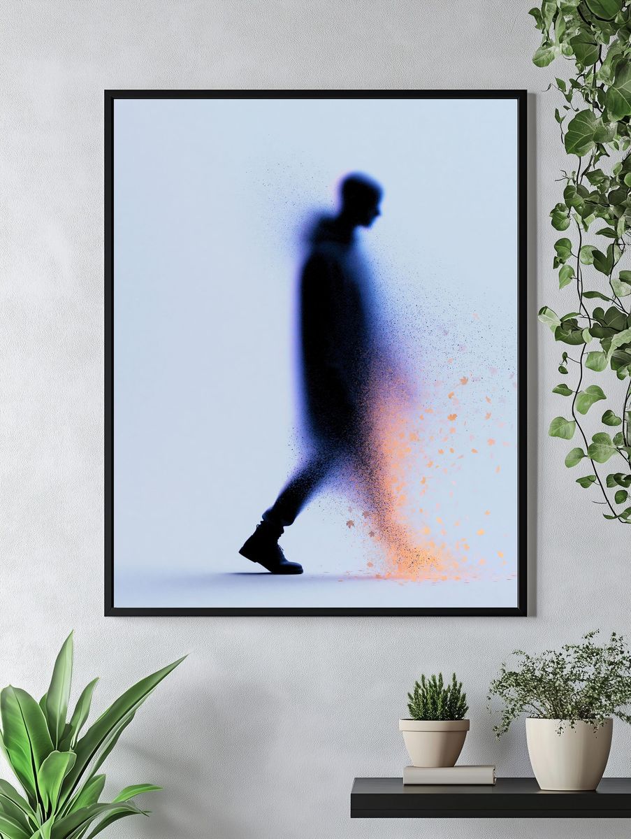 Disintegrating Figure Photography Poster. — room view 4