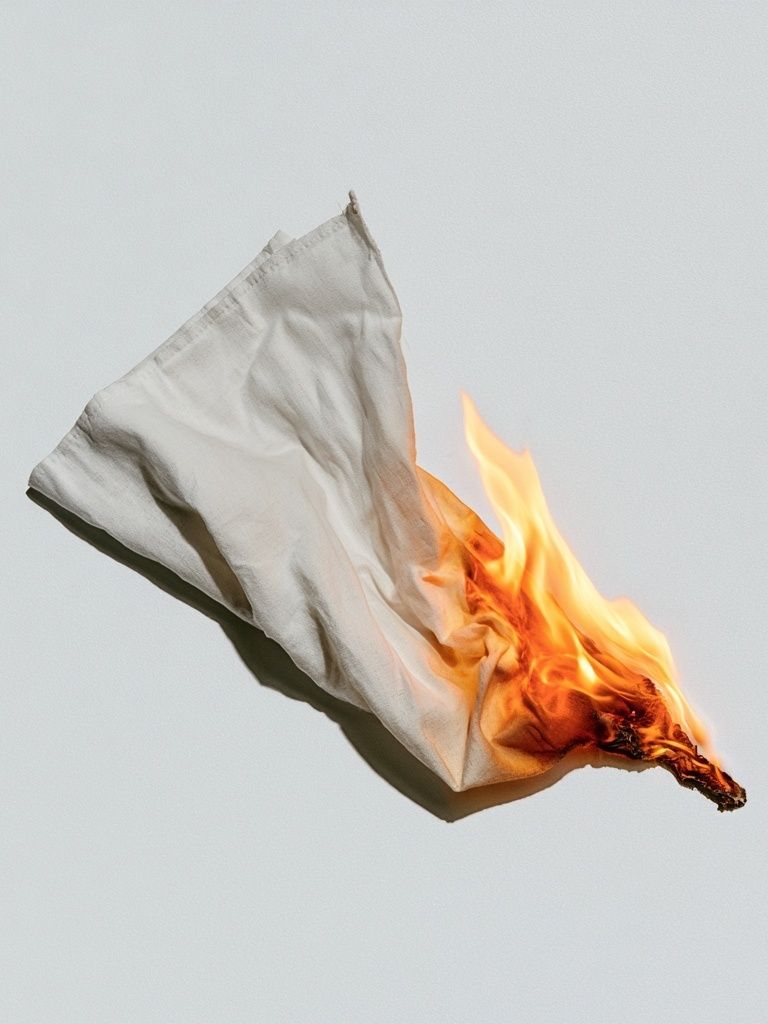 Burning Paper Minimalist Photography Poster. poster — photography art