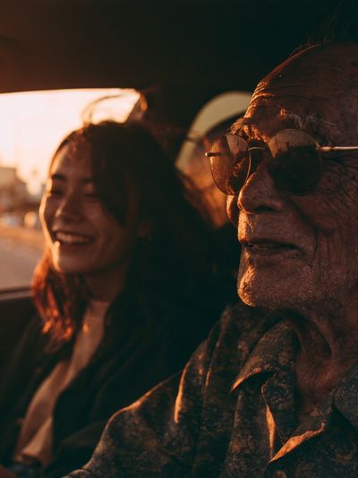 Golden Hour Car Ride Photography Poster. poster