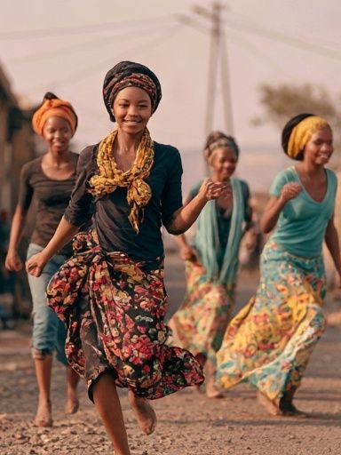 Joyful Village Dance Photography Poster. poster detail