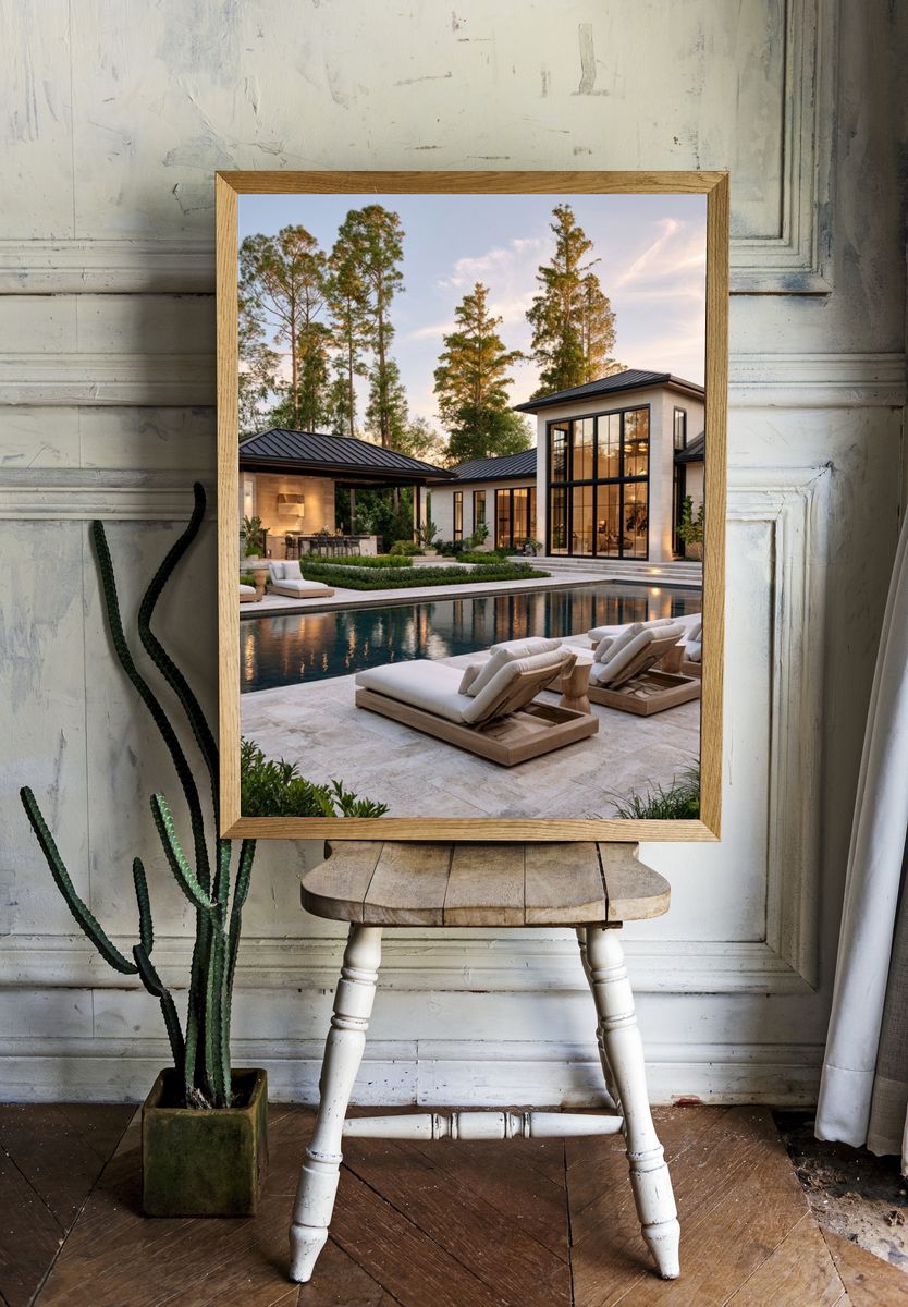 Modern Luxury Villa Photography Poster. — room view 1