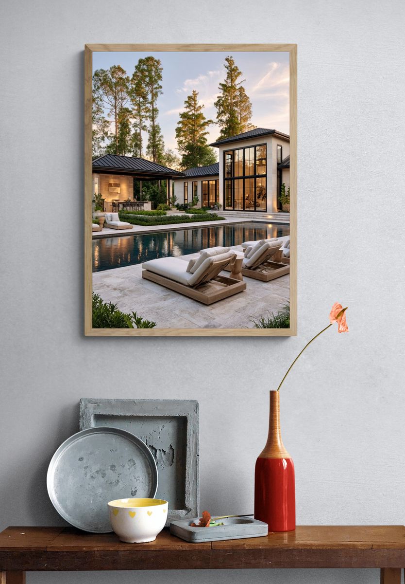 Modern Luxury Villa Photography Poster. — room view 3