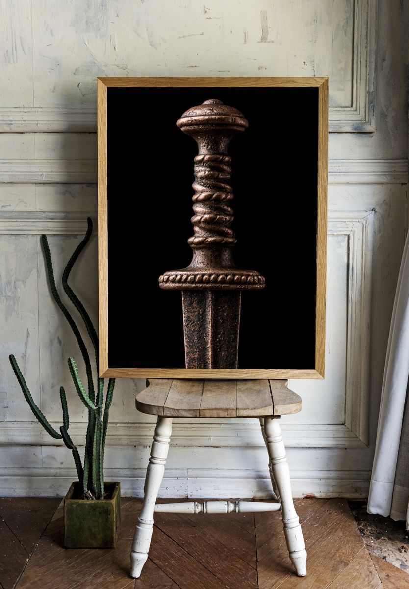 Antique Dagger Photography Print. — room view 1