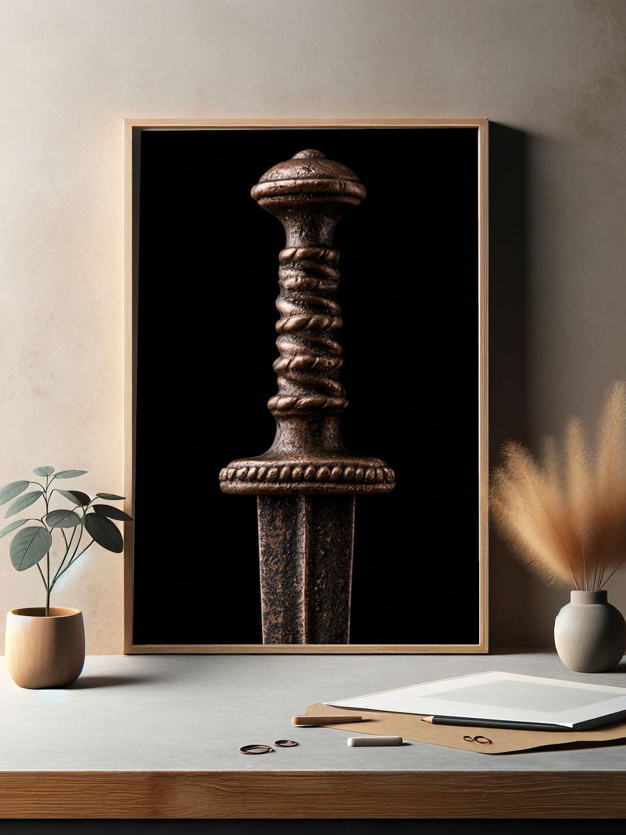 Antique Dagger Photography Print. — room view 2