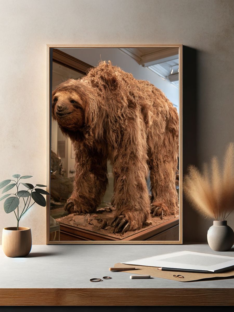 Museum Sloth Exhibit Photography Poster. — room view 2