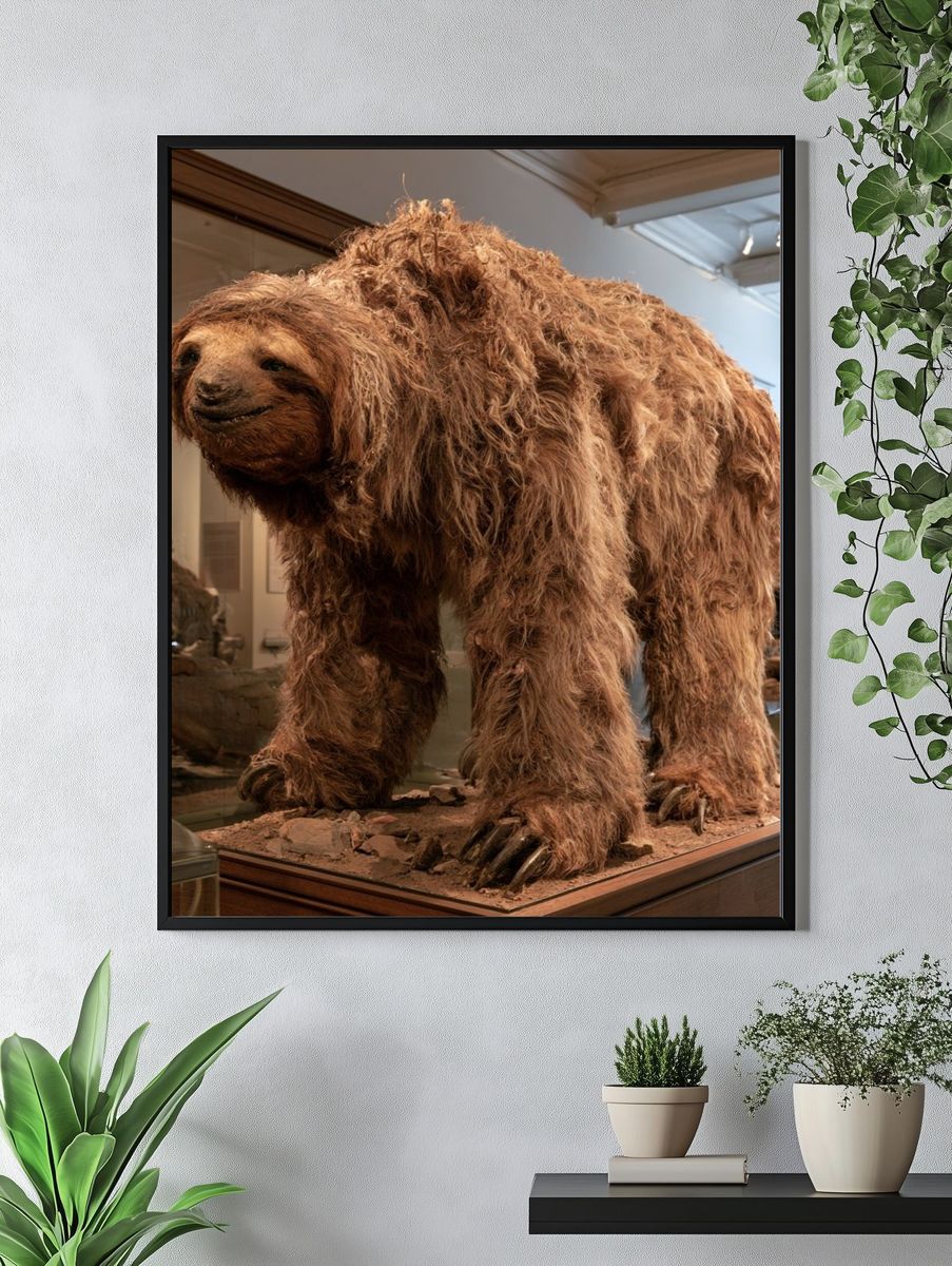 Museum Sloth Exhibit Photography Poster. — room view 4