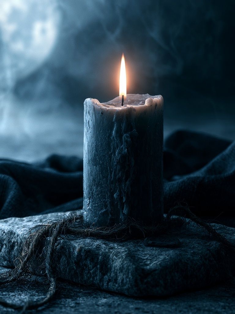 Moody Candle Still Life Poster. poster detail