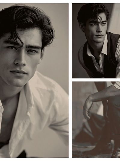 Vintage Male Portrait Photography Poster. poster