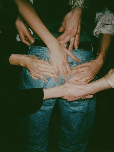 Human Hands Embrace Photography Poster. poster print