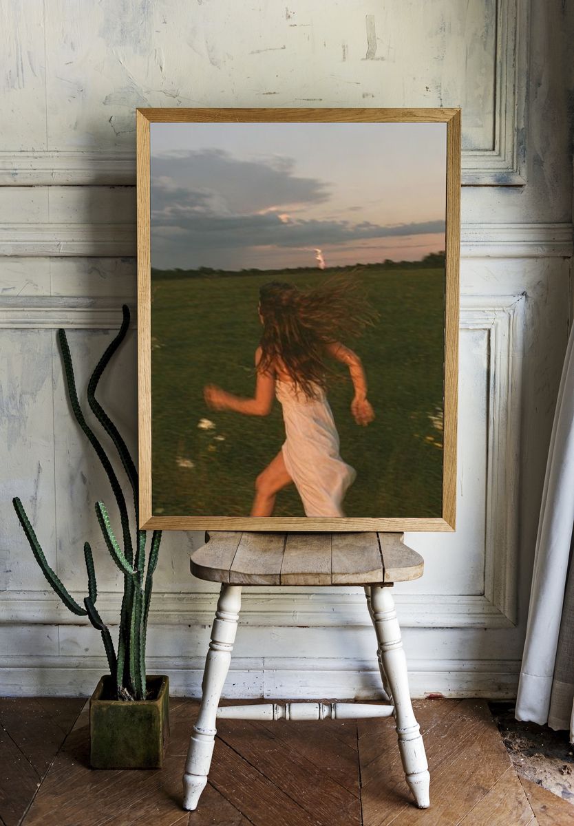 Running Figure at Dusk Poster. — room view 1