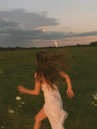 Running Figure at Dusk Poster. poster