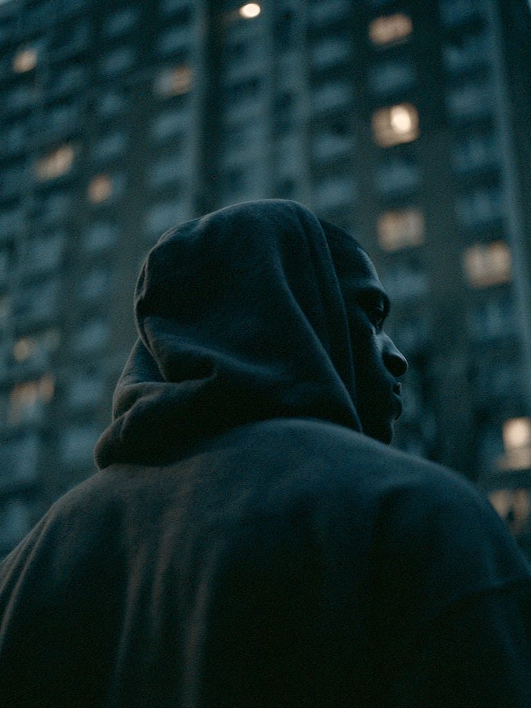 Hooded Figure at Dusk Poster. poster — photography art