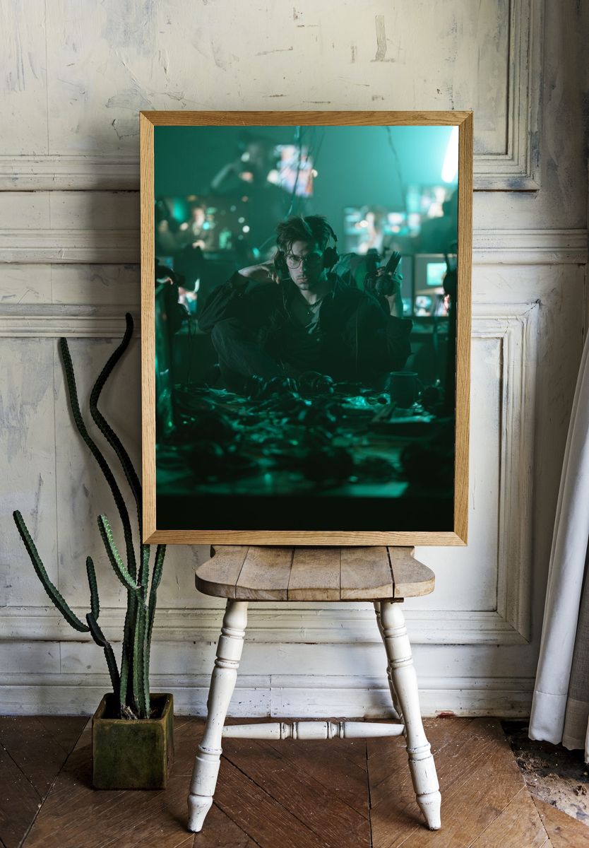 Neon Gamer Studio Photography Poster. — room view 1
