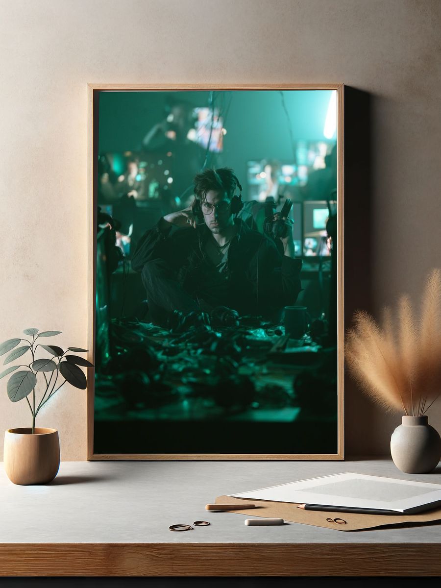 Neon Gamer Studio Photography Poster. — room view 2