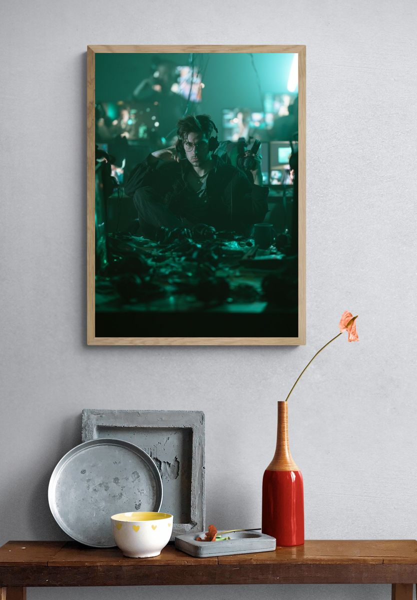 Neon Gamer Studio Photography Poster. — room view 3