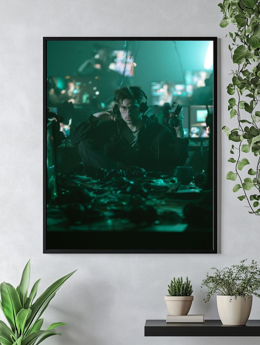 Neon Gamer Studio Photography Poster. — room view 4