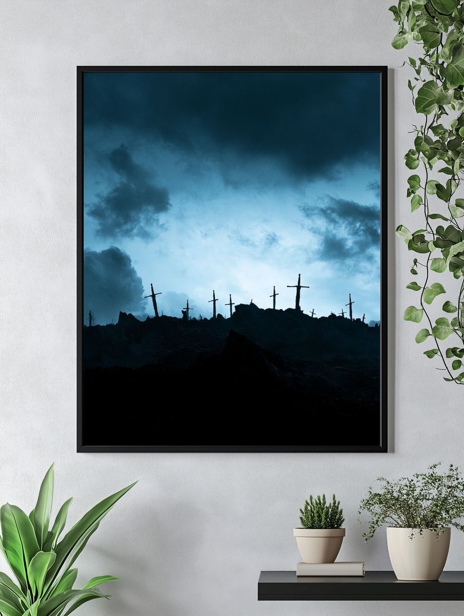 Stormy Cross Hill Photography Poster. — room view 4