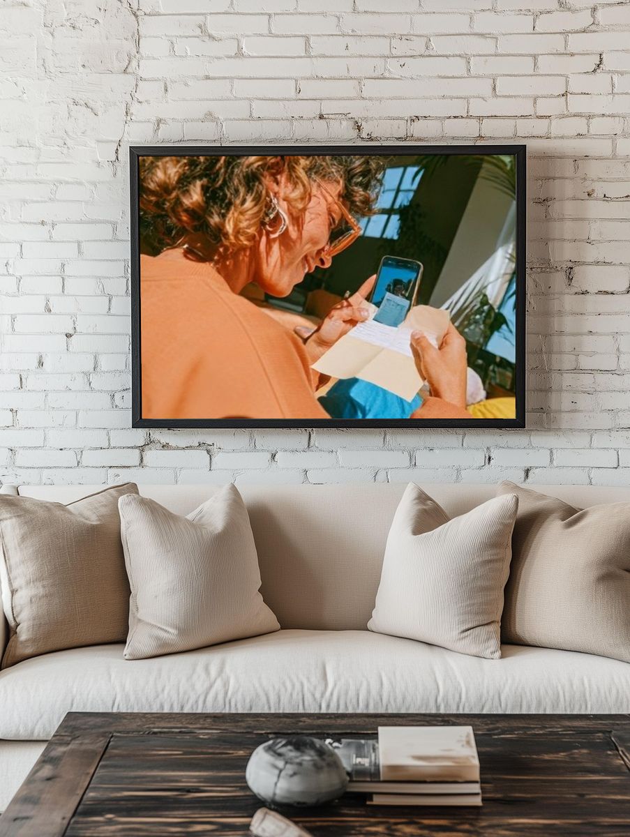 Letter Reading Photography Poster. — room view 1