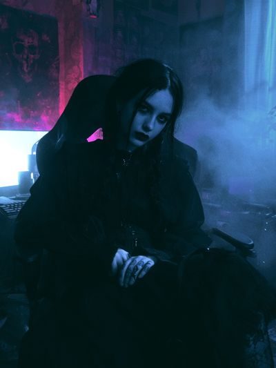 Gothic Neon Portrait Poster. poster print