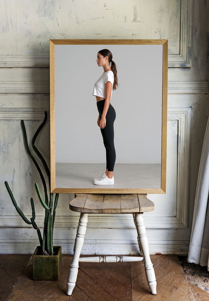 Minimalist Side Profile Portrait Poster. — room view 1