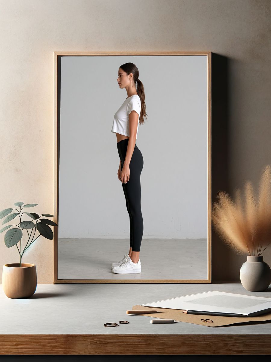 Minimalist Side Profile Portrait Poster. — room view 2