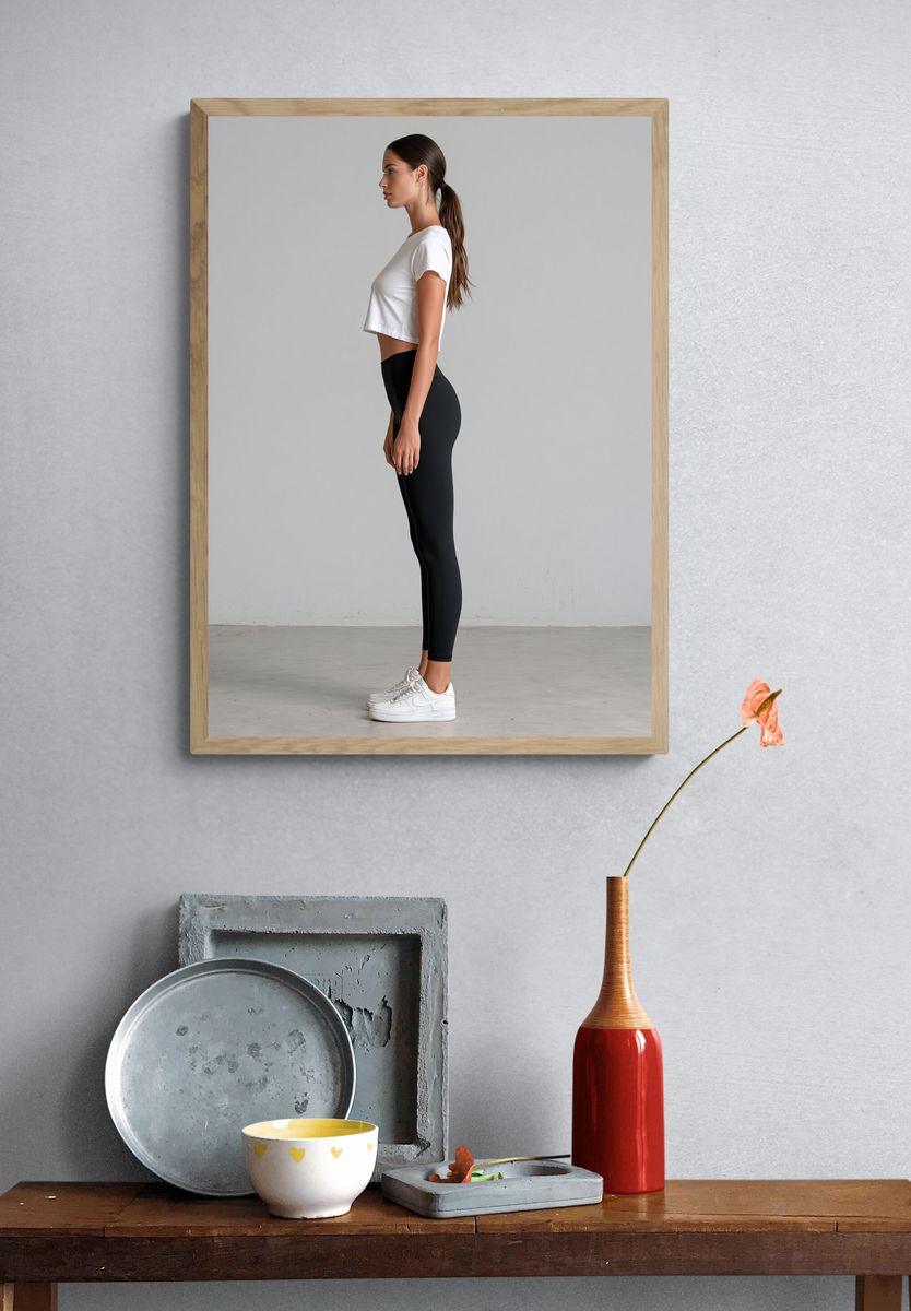 Minimalist Side Profile Portrait Poster. — room view 3