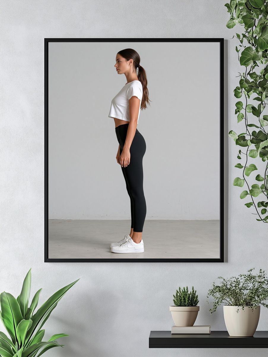 Minimalist Side Profile Portrait Poster. — room view 4