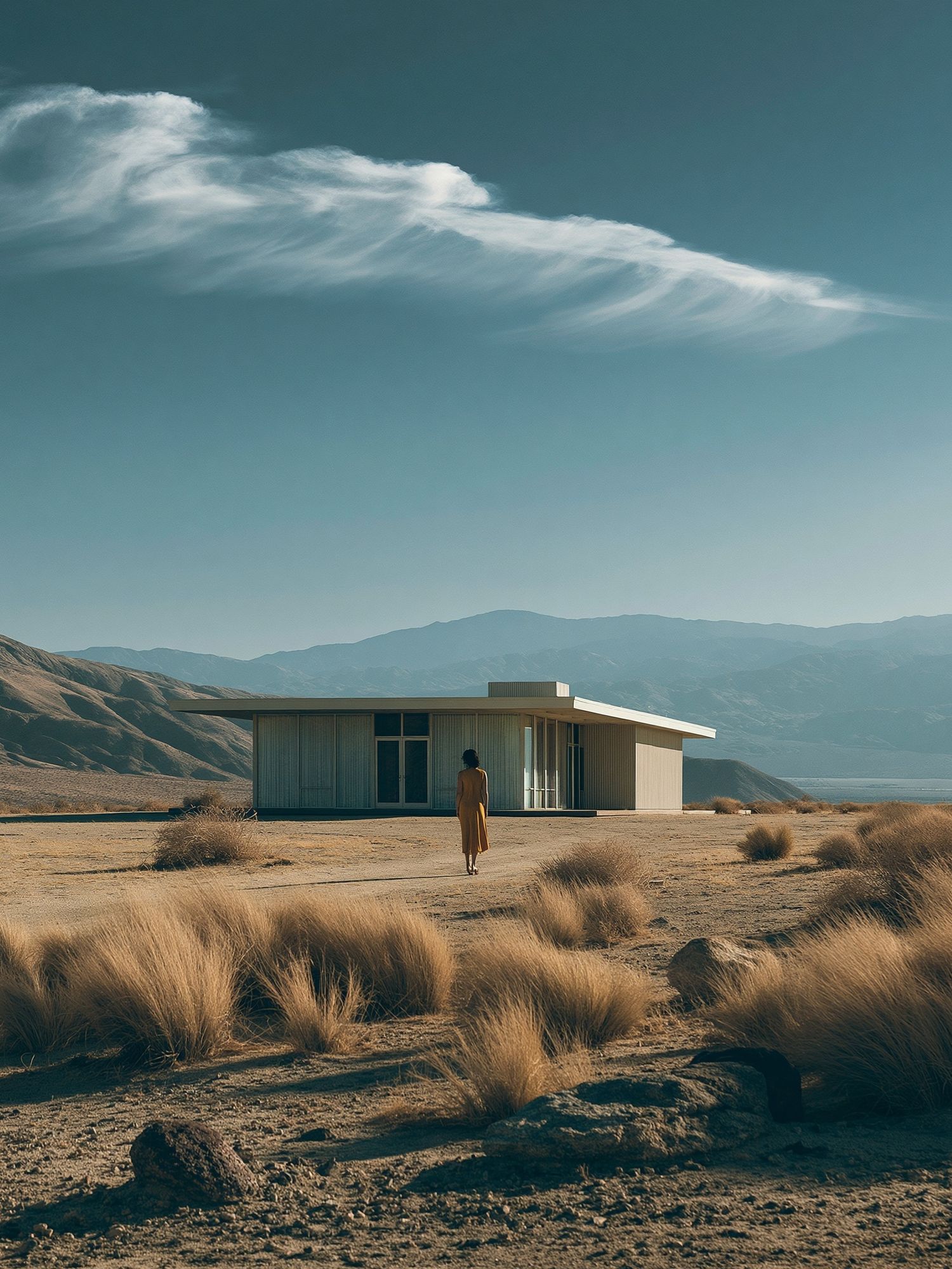Desert House Landscape Poster. poster — photography art