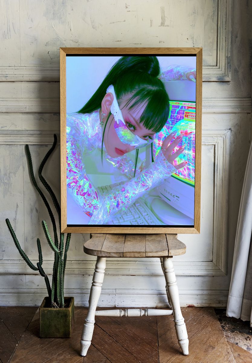 Cyberpunk Portrait Poster. — room view 1