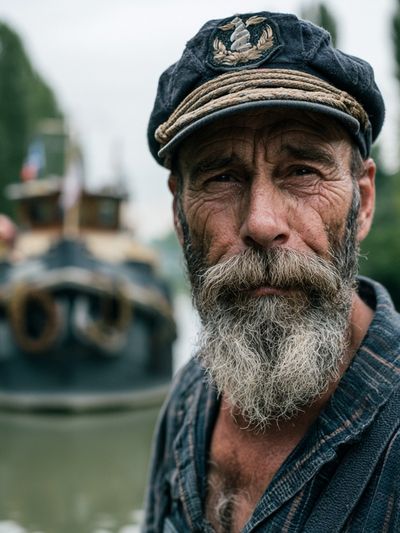 Weathered Sailor Portrait Poster. poster