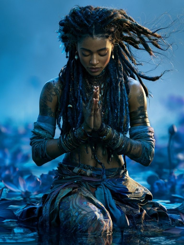 Mystic Lotus Meditation Photography Poster. poster — photography art