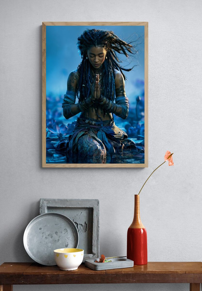 Mystic Lotus Meditation Photography Poster. — room view 3