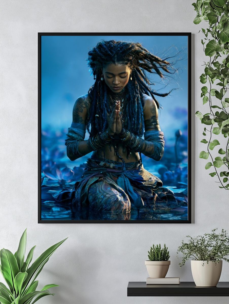 Mystic Lotus Meditation Photography Poster. — room view 4