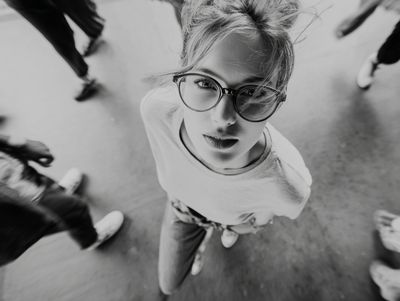 Urban Portrait Black-White Poster. poster print