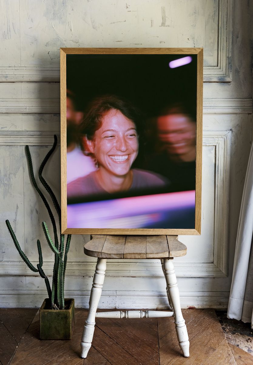 Smiling Crowd Portrait Poster. room preview