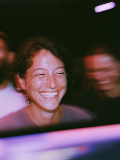 Smiling Crowd Portrait Poster.