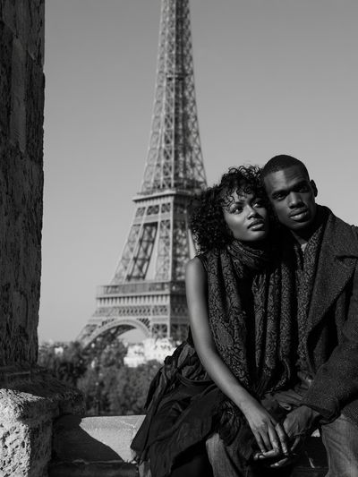 Paris Eiffel Tower Couple Photography Poster.