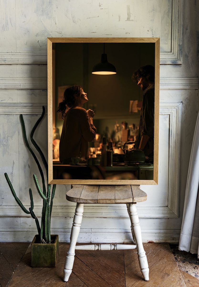 Intimate Kitchen Conversation Photography Poster. — room view 1