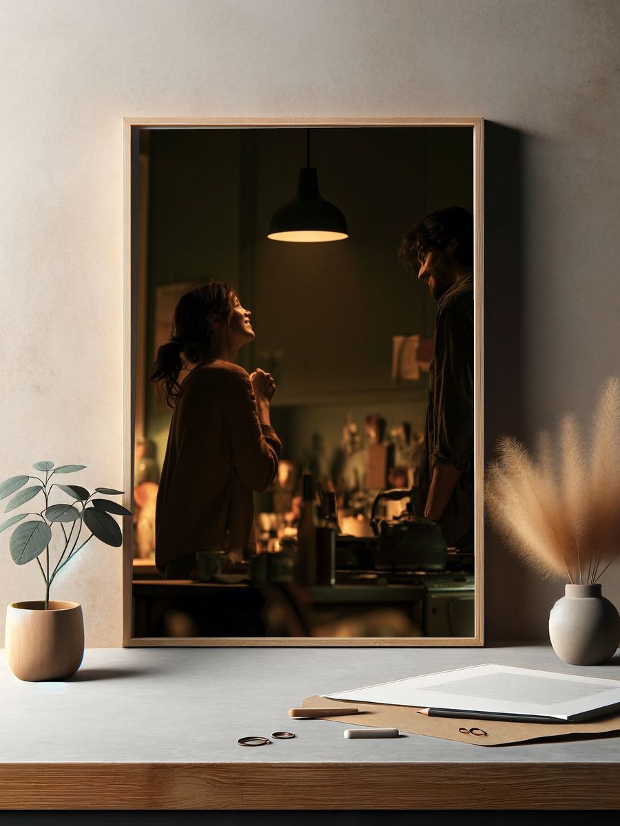 Intimate Kitchen Conversation Photography Poster. — room view 2