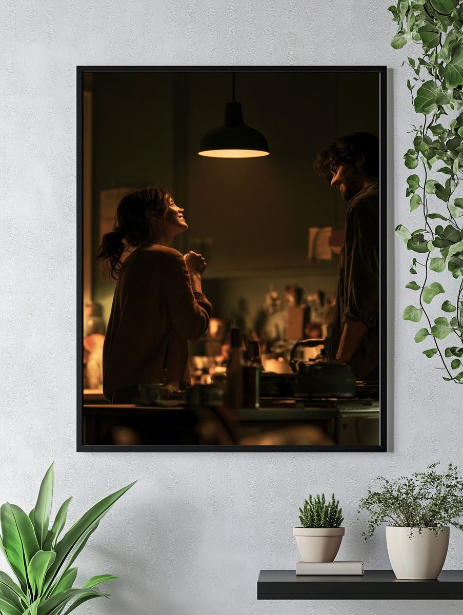 Intimate Kitchen Conversation Photography Poster. — room view 4