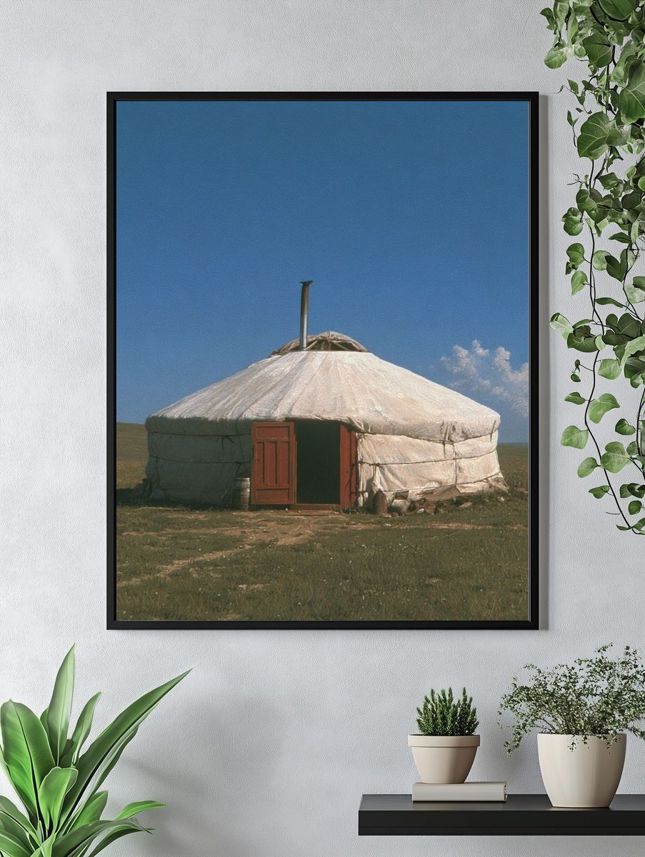 Mongolian Yurt Landscape Poster. — room view 4