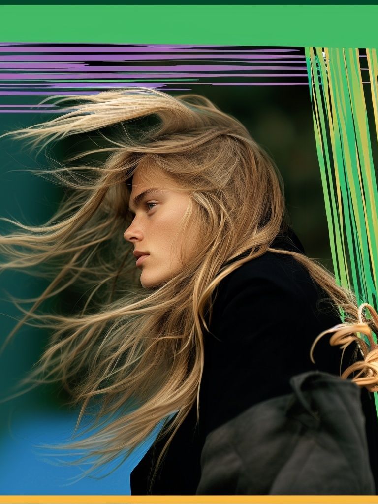 Windblown Portrait Photography Poster. poster — photography art