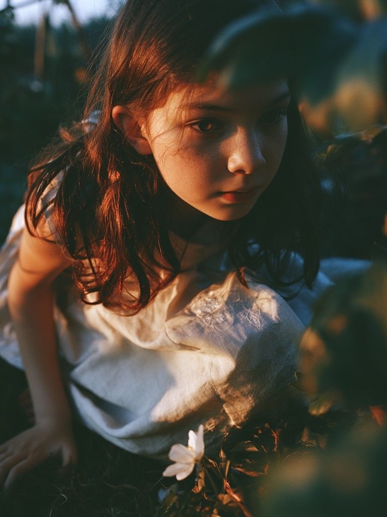Girl in Wildflowers Photography Poster. poster — photography art