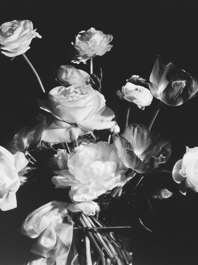Black and White Floral Photography Poster. poster — photography art