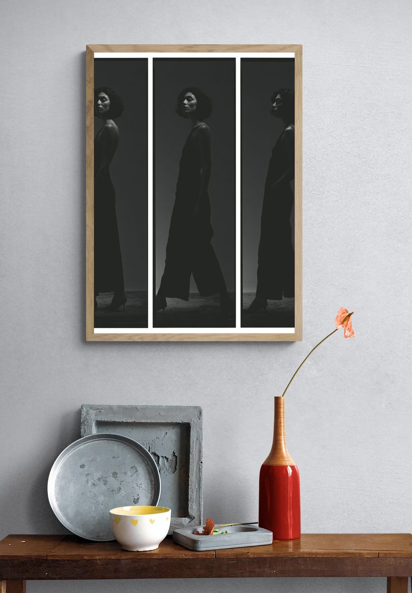 Monochrome Fashion Triptych Poster. — room view 3