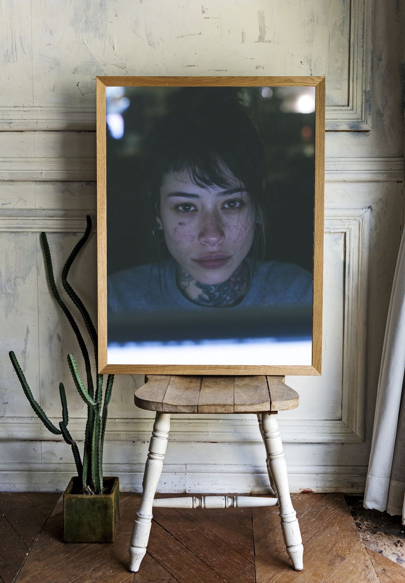 Moody Portrait Photography Poster. — room view 1